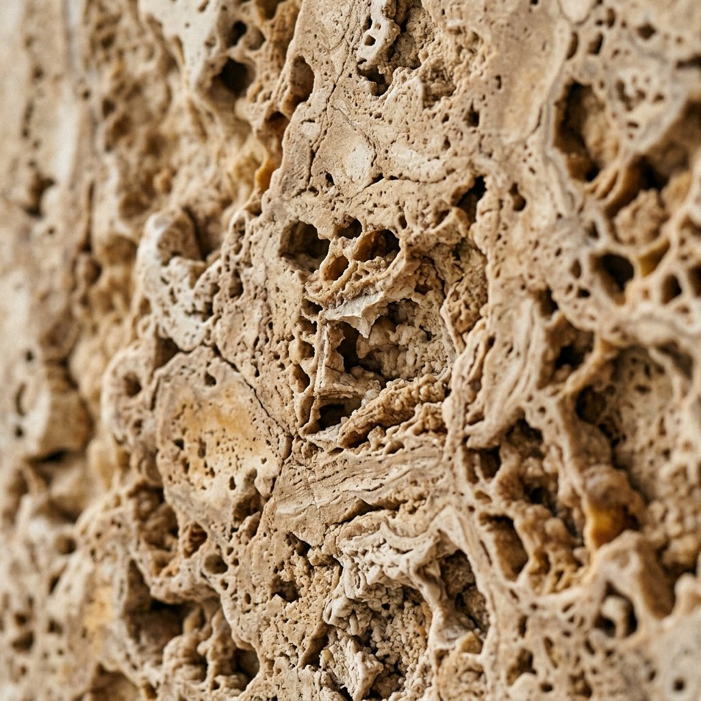 Honed Travertine and Marble