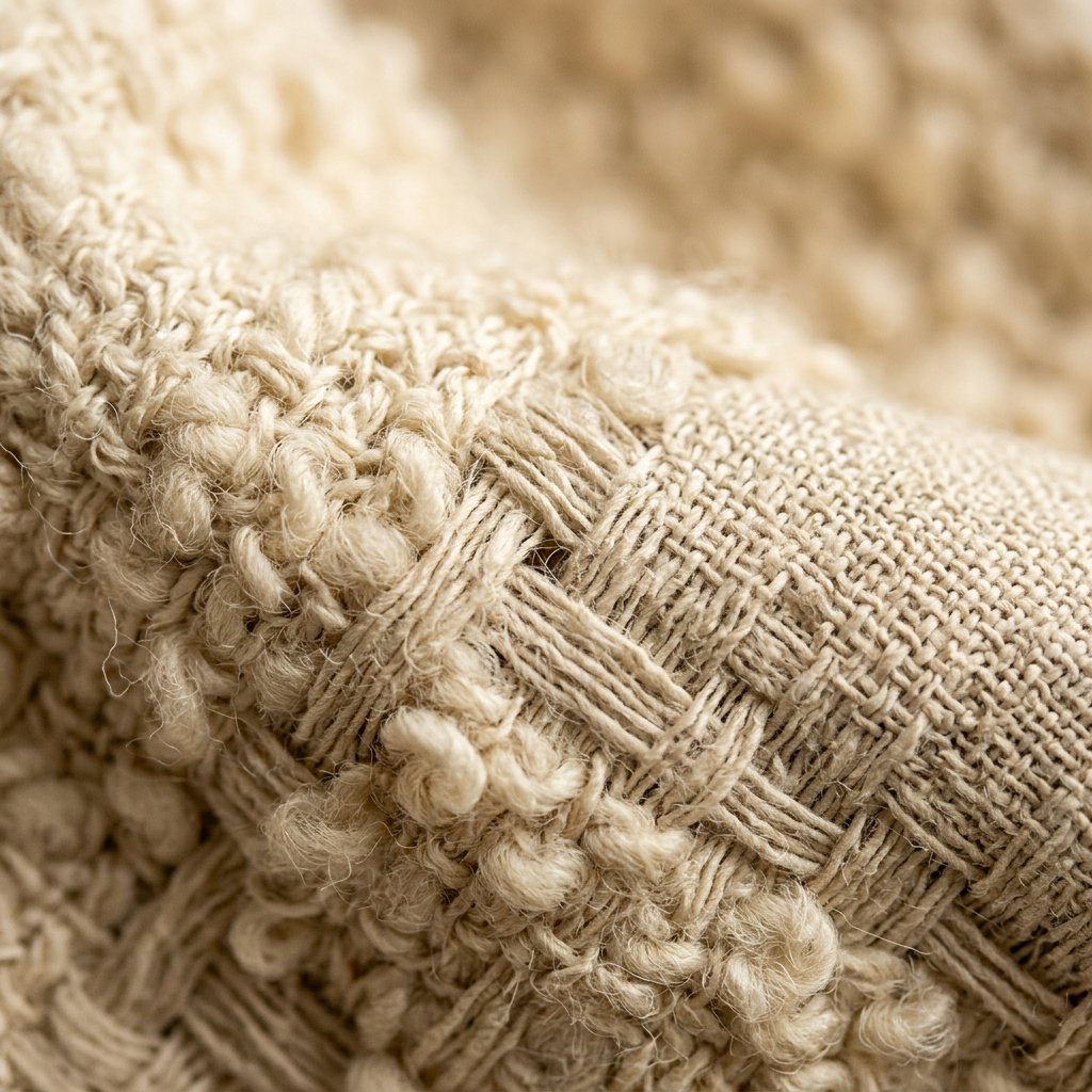 Boucle, Linen and Aniline Leather